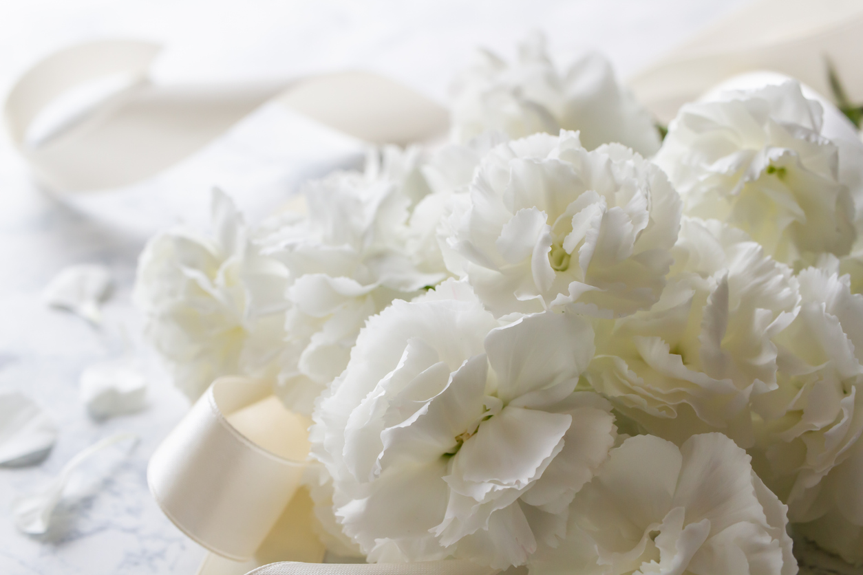 bouquet-of-white-carnations